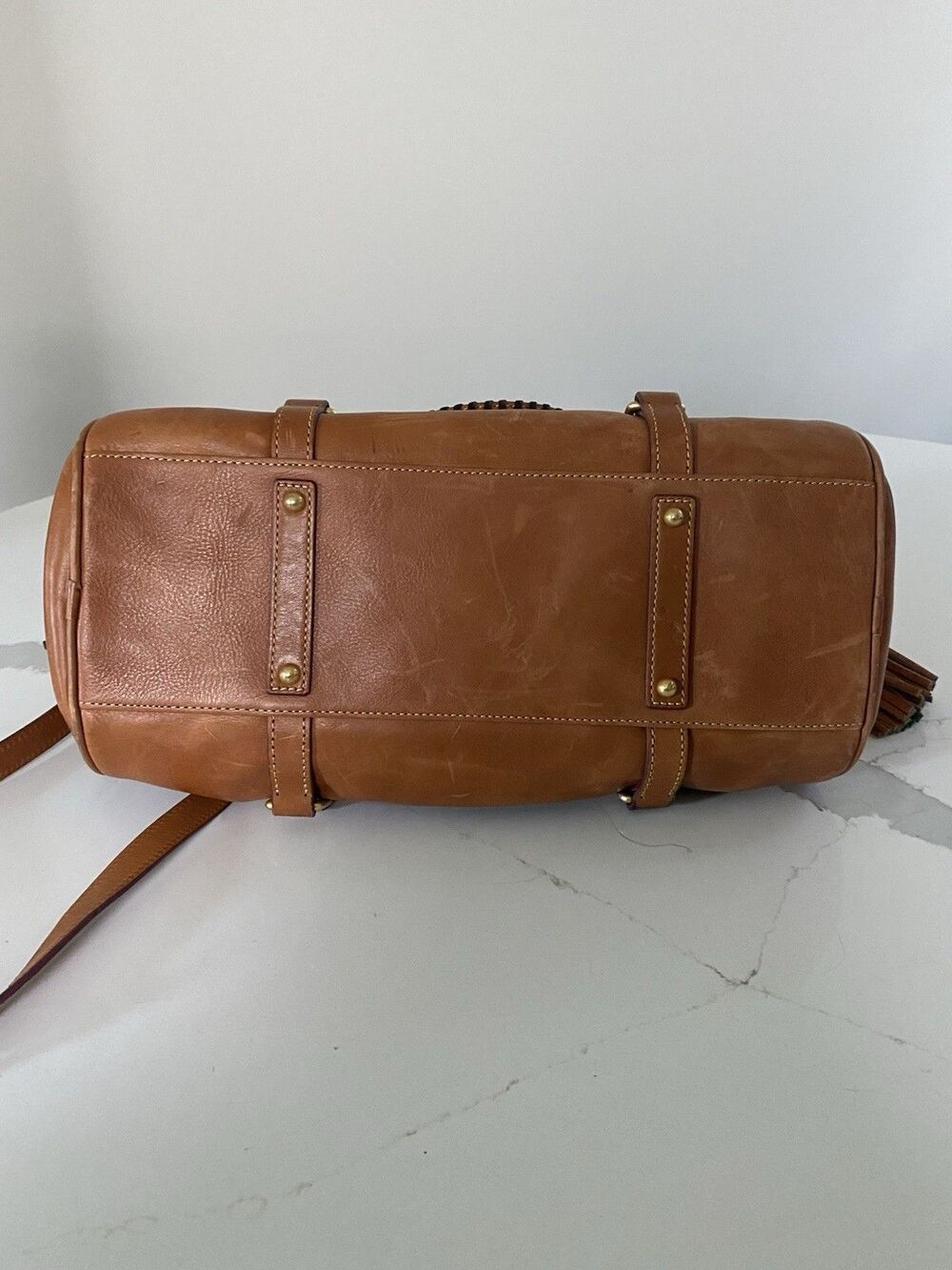 Dooney & Bourke Large Natural Florentine Satchel - Picture 5 of 9
